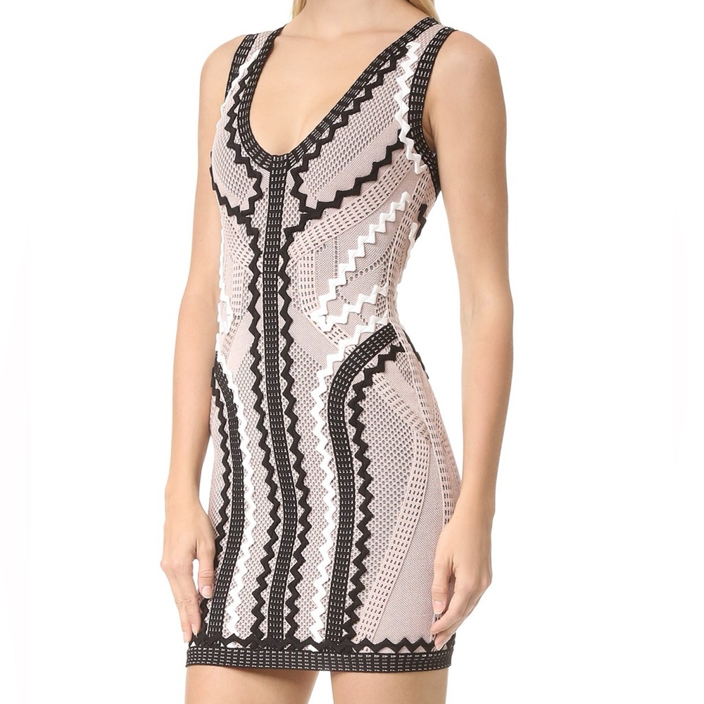 Hervé Léger Jacquard Bandage Dress – XS